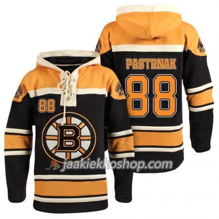 Miehille NHL Boston Bruins David Pastrnak 88 Musta Sawyer Hooded Sweatshirt